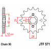 Звезда передняя (ведущая) для мотоцикла стальная JTF 571.16